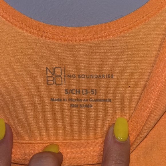 No Boundaries Neon Orange Tank Top - Picture 2 of 2